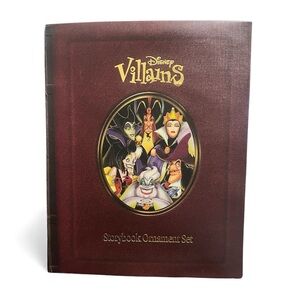 Vintage Disney Villains Storybook Ornament Set (Rare)